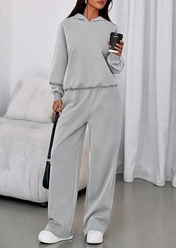 PRETTYGARDEN 2 Piece Lounge Sets for Women Matching Sweatsuits | Oversized Hoodies & Baggy Wide Leg Sweatpants,Casual Sweat Set,Workout Tracksuit,Airport Travel Outfits,Fashion Fall Clothes thumbnail 5
