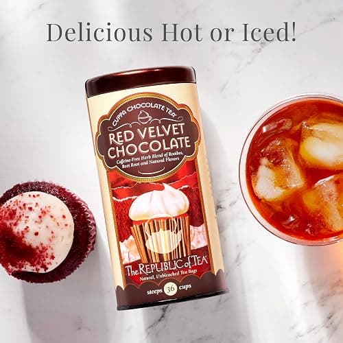 The Republic of Tea – Red Velvet Cuppa Chocolate Tea Bags, Caffeine Free, 36 Servings thumbnail 4