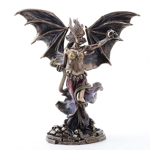 Veronese Design 9 7/8 Inch Lilith The Queen of Sheba Resin Sculpture Bronze Finish thumbnail 3