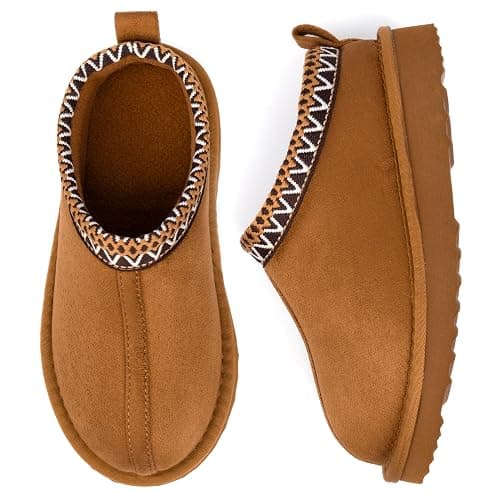 ChayChax Kids Memory Foam Slippers Fuzzy Warm Winter House Shoes for Boys & Girls Non-Slip Clogs for Toddler Little & Big Kid Indoor and Outdoor - Image 1