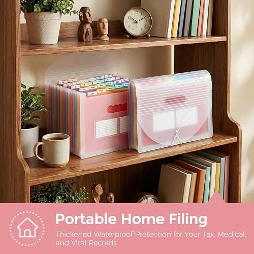 SKYDUE Accordion File Organizer with 26 Pockets & Label Stickers, Expanding File Folders Fit for A4 & Letter Size Paper, Multi-Functional Document Organizer for Home & Office File Management thumbnail 4
