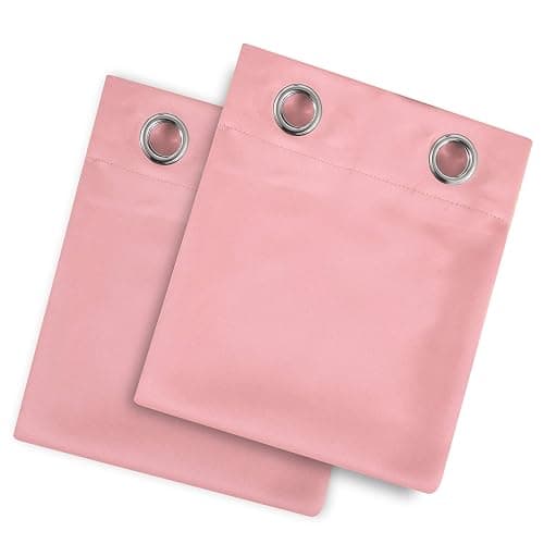 LEMOMO Baby Pink Bedroom Blackout Curtains/52 x 84 Inch Long/Set of 2 Curtain Panels/Thermal Insulated Room Darkening Curtains for Bedroom thumbnail 9