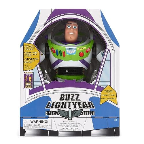 Disney Store Action Figure Interattiva Parlante di Buzz Lightyear, Toy Story, 36 cm, con Repertorio di 15 Frasi in Inglese, Interagisce con Altri Personaggi, dai 3 Anni in su thumbnail 4