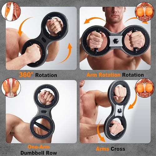 HOTWAVE Burn Machine Plus – Upgraded 360° Rotating Shoulder Machine, Arm Trainer with Enlarged Inner Ring, Heavy-Duty Steel Build, Portable Home Gym Equipment for Full Body Workout & Boxing Training thumbnail 3