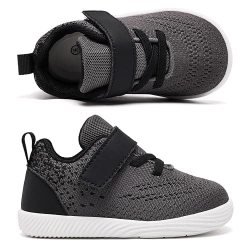 MORENDL Toddler Sneakers Baby Boys & Girls Barefoot Shoes Lightweight Breathable Walking Running Tennis Athletic Sport Shoes thumbnail 5