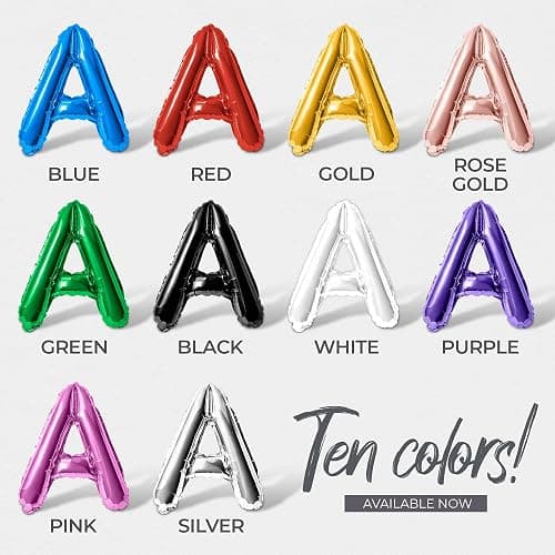 Letter Balloons - LUCKY IN LOVE 16" Inch Alphabet Letters Foil Mylar Balloon Bachelorette, Bridal Shower, Wedding Party Banner (Red) thumbnail 2