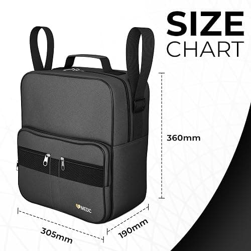 iMedic Deluxe Wheelchair Bag – Storage Backpack for Adults – Hangs Securely on Wheelchair Back – Organiser for Mobility & Electric Wheelchairs – Black thumbnail 2