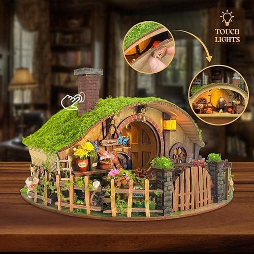LoreNook The Magic Ring House DIY Miniature House Kit & 3D Wooden Puzzle, Lighted Book Nook Bookshelf Decor, Creative Gifts for Adults & Craft Lovers thumbnail 4