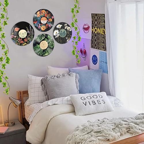 HK Studio Hippie Decor, Posters for Room Aesthetic - Botanical Wall Art, Record Decor, 4pcs 12" thumbnail 5
