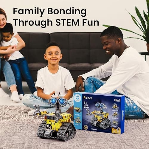 Sillbird Robot Building Kit with Remote Control Gifts for Kids Boys Ages 8-13, Coding STEM Robotic Technic Racer Car Toys for Birthday, Build 6in1 Model with 631 Pieces thumbnail 3