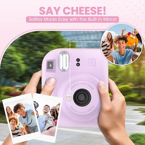 Fujifilm Instax Mini 12 Instant Camera Lilac Purple + Minimate Custom Designed Case + Fuji Instax Film 10 Sheets & Photo Album thumbnail 3