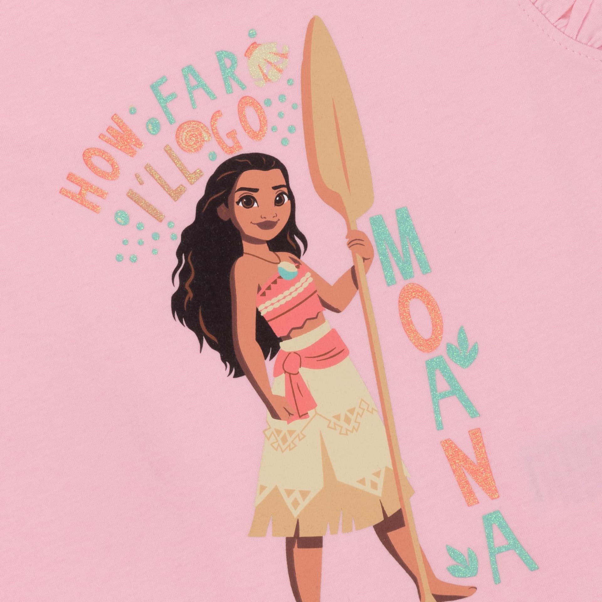 Disney Moana/Vaiana Kids Sleeveless Ruffle Pyjamas - 100% Cotton thumbnail 2