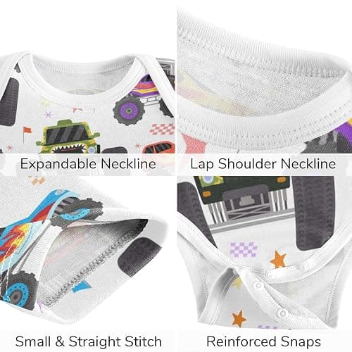 vvfelixl Baby Bodysuits Pants Sets Border Collie Dog Long Sleeve Baby Clothes For Boys Girls 0-24 Months Cow Pattern thumbnail 4