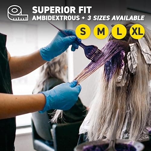 72HRS Blue Nitrile Gloves, Disposable Gloves-4mil, Rubber/Latex Free, Gants Jetables, Gants Nitrile for Food Prep & Cleaning thumbnail 5