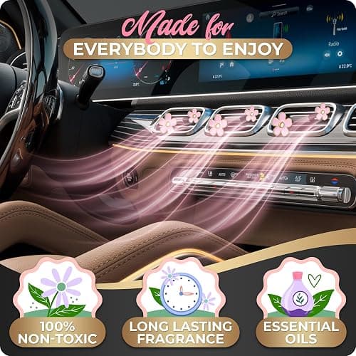 6 Pieces Daisy Car Decoration Flower Air Vent Clip Air Conditioning Outlet Clip Car Air Freshener Clip Car Interior Decor Charm Colorful Interior Accessories for Girls Women thumbnail 6
