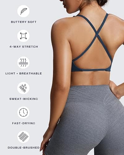 Aoxjox Women's Workout Sports Bras Fitness Metamorph Sienna Twist Bra Yoga Crop Tank thumbnail 4