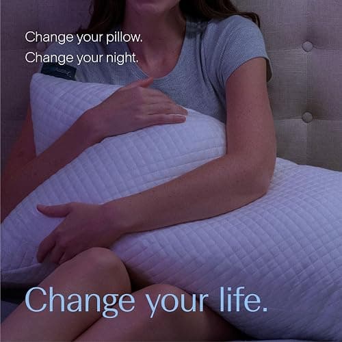 DreamyBlue Signature Pillow w/Adjustable Loft • Shredded Memory Foam Fill • Neutral Alignment for Side, Back, and Stomach Sleepers • Washable Bamboo Rayon Cover • CertiPUR-US Certified Foam (Queen) thumbnail 6