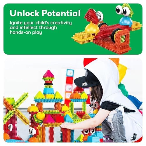 PicassoTiles 120pcs Hedgehog Interlocking Building Blocks Tiles Construction Toy Set Learning Playset STEAM Development Preschool Kindergarten Toy for Kids Age3+ PTB120 thumbnail 7
