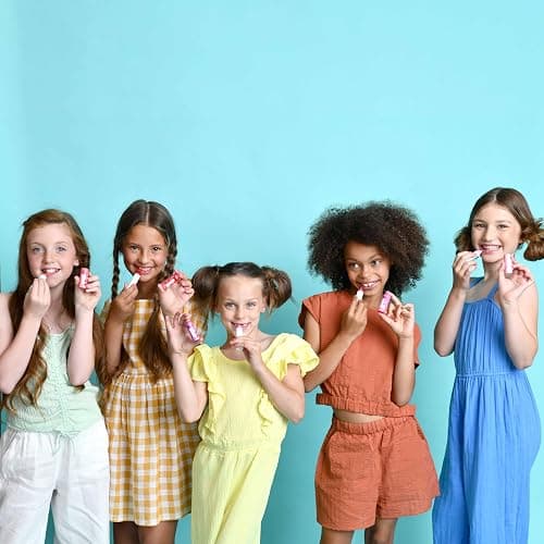 Miss Nella set of 5 Hypoallergenic children Lip Balms- HONEY BUNNY, SWEET CHEEKS & CUTIE PIE, Luvvu Wuvvy, Sugar Plum, Non Toxic Make Up for kids, perfect for those with sensitive skin. thumbnail 4