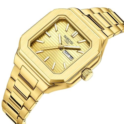 NIBOSI Men Watches Analog Quartz Stainless Steel Silver Watches for Men Waterproof Business Classic Watch with Day and Date Display Wrist Watch for Work and Casual Wear thumbnail 7