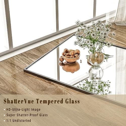 BEAUTYPEAK 76"x34" Rectangle Full Body Floor Mirrors, Full Length Mirror Hanging or Leaning, Aluminum Alloy Frame Wall Mirror for Bedroom, Dressing Room, Black thumbnail 3