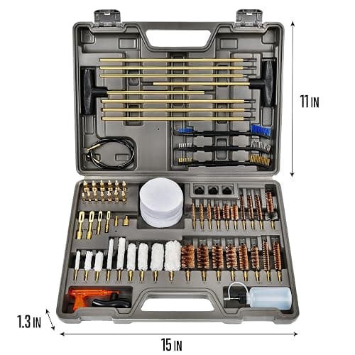 GLORYFIRE Elite Gun Cleaning Kit, Handgun Shotgun Pistol Universal Cleaning Kit with All Brass High-end Brushes, Jags, Reinforced and Lengthened Rods thumbnail 7
