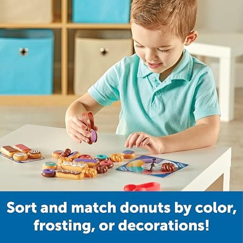 Learning Resources Grab That Donut! Fine Motor Game - Toddler Food Bakery Toys, Board Games, Color Sorting, Gifts for Boys and Girls, Hand Eye Coordination, Preschool Sensory Activities thumbnail 3
