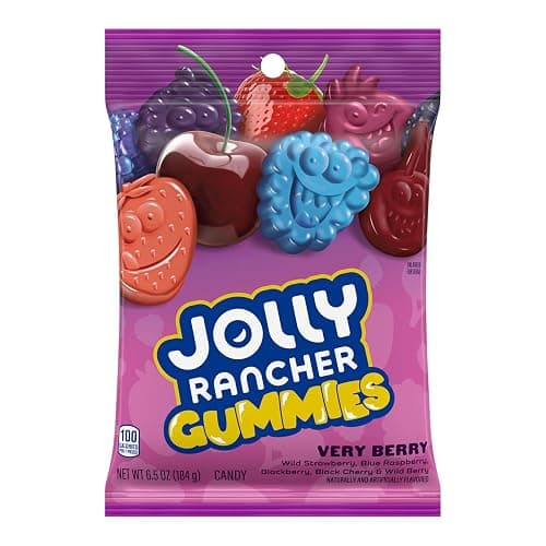 JOLLY RANCHER Gummies Very Berry Fruit Flavored Candy Bag, 6.5 oz | Very Berry Gummies with Blue Raspberry, Wild Strawberry, Black Cherry, Blackberry and Wild Berry Flavors, 6.5 oz thumbnail 3