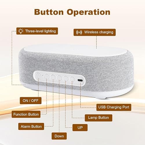 LIDOUYA 4 In1 Digitaler Wecker, Wireless Charger, Intelligenter Wecker mit Licht und Temperaturanzeige, Helligkeit einstellbar thumbnail 7