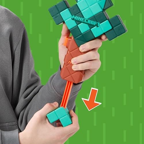 Nerf Minecraft Sword Dart Blaster, Pull Back Priming, Foam Edge, 8 N1 Darts, Ages 8+ thumbnail 5