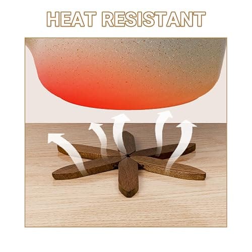 Yuoyar Trivets, Wooden Tree-Shaped Sapeli Wood Drink Trivets Set for Coffee Table, Kitchen Table Decor thumbnail 6