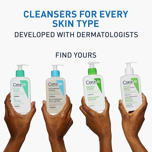 CeraVe Hydrating Cleanser, for normal to dry skin, contains Hyaluronic Acid and 3 essential ceramides, facial cleanser for sensitive skin, Cerave skin care face wash thumbnail 7