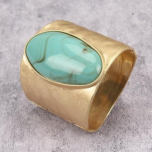 Bjesinmo Gold Cuff Bracelet for Women Silver Beaded Bracelets Open Bangle Stackable Stretch Bead Bracelet Boho Jewelry Gifts for Wife Couple thumbnail 4
