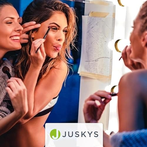 Juskys Coiffeuse Bella avec Miroir, éclairage LED, tiroir et 4 étagères, 108x40x140cm, Coiffeuse cosmétique Lumineux - Table de Maquillage pour Adulte et Enfant Fille - Blanc thumbnail 7