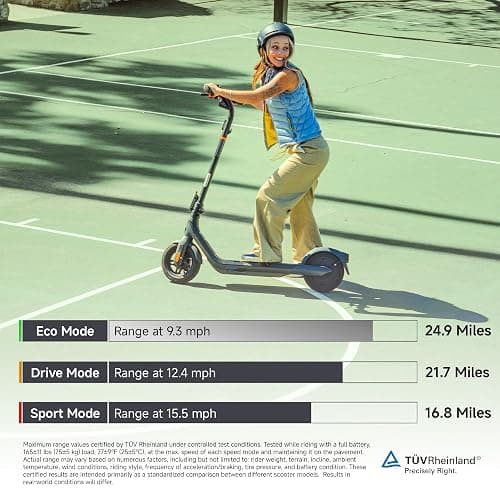 Segway Ninebot E2 Plus II/E2 Pro/E3 Pro Electric Scooter, 15.5–20 MPH, Long Range, Dual Elastomer Suspension (E3 Pro only), Foldable Adult Scooter, UL 2272 & 2271 Certified thumbnail 5