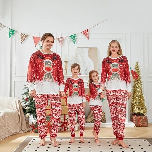 Christmas Pajamas for Family Matching Family Christmas Pajamas Set PJS Holiday Xmas Family Jammies Sleepwear thumbnail 4