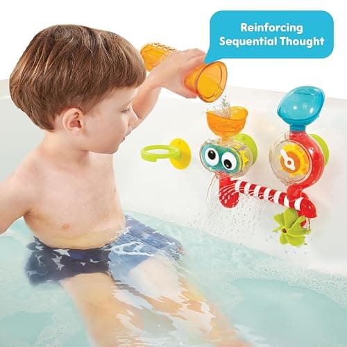 Yookidoo Baby Bath Toys for 1-4 Year Old - Mold Free Suction Cups Attach to Any Tub or Shower - Kids Bath Toys for 2 Year Olds - Birthday Gifts for Girl and Boy - Toddler Water Lab thumbnail 2