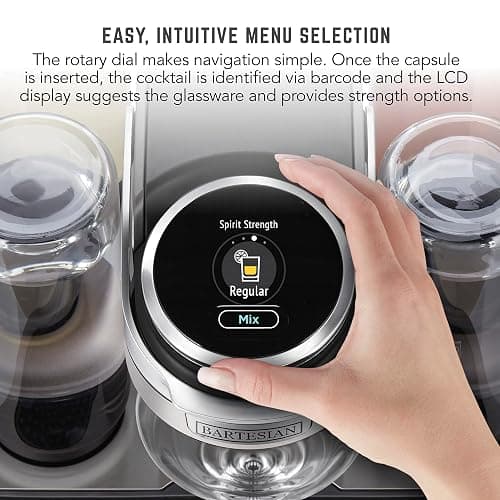 Bartesian Professional Cocktail Maker - 5-Bottle, Lockable Design | Commercial-grade cocktail machine with 5 glass spirit bottles; high-capacity design for entertaining and hospitality. thumbnail 6