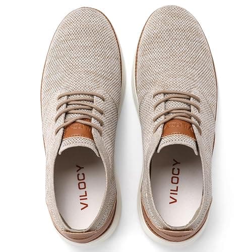 VILOCY Men's Fashion Dress Sneakers Casual Walking Shoes Business Oxfords Comfortable Breathable Lightweight Tennis thumbnail 8