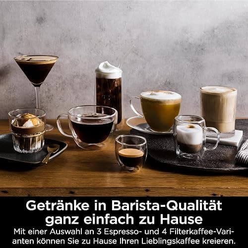 Ninja Luxe Premier 3-in-1 Kaffeemaschine, für Espresso, Cold Brew & Filterkaffee, 4 automatische Schaumeinstellunge, Grau-Metall, ES601EUGM thumbnail 4