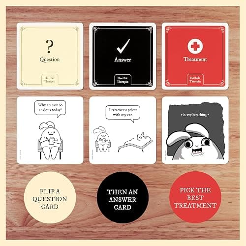 Horrible Therapist: Extra Horrible Edition by Exploding Kittens - A Card Game for 3-8 Players, Ages 17+ - Adult Party Game for Family Night thumbnail 5