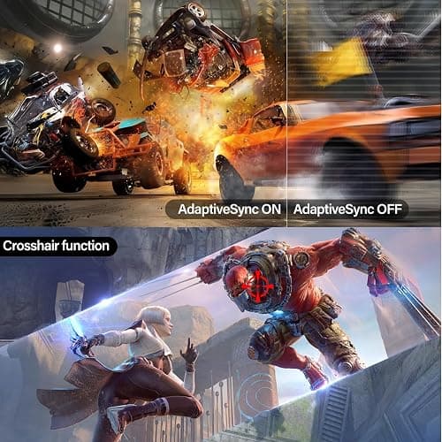 Gawfolk 34 Inch IPS Ultrawide 120Hz Gaming Computer Monitor, 21:9 UWFHD (2560x1080) PC Screen, 120% sRGB, Adaptive Sync, 178° Viewing Angle, Display Port, HDMI, Compatible with Wall mounting - White thumbnail 6