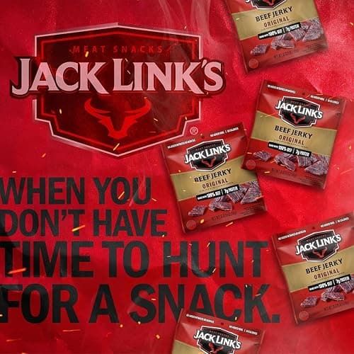 Jack Link's Beef Jerky Multipack - Original - Made with 100% Real Beef - Ready to Eat Real Meat Protein Snacks - 7g Protein per Serving - 0.625 oz Bags (20 Pack) thumbnail 6