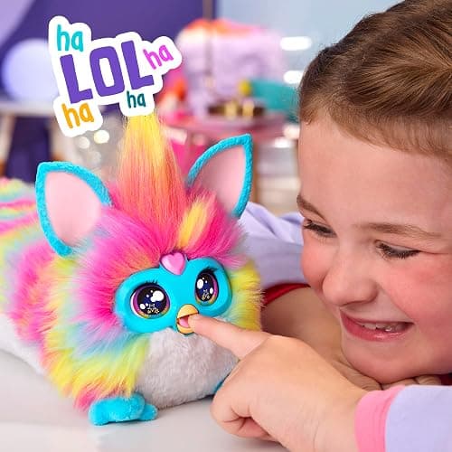 FURBY DJ Interactive Toy, Super Snuggly Rainbow Electronic Plush with Music, Lights, Motion, & Games, Speaks English & Furbish, 32in Long, Ages 6+ thumbnail 7