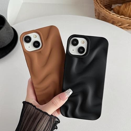 Caseative for iPhone 15 Case,Water Ripple Pattern Wave Phone Case (White) thumbnail 3