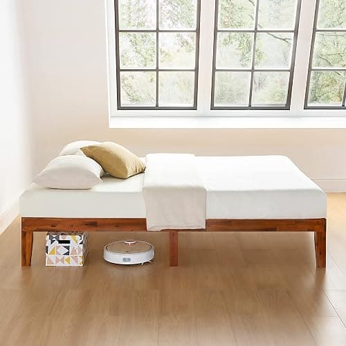 Mellow Naturalista Classic 12-Inch Solid Wood Platform Bed | Wooden Slats, No Box Spring Needed, Easy Assembly | Full, Cherry thumbnail 4