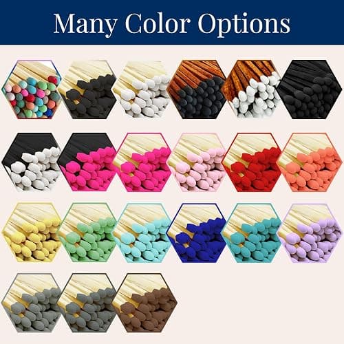 2" Light Pink Tip Safety Matches | Set of 100+ Bulk Artisan Matchsticks with Striker Stickers by Thankful Greetings | Decorative & Unique Candle Lighting, Home Decor, Wedding Giveaways, & Events thumbnail 4
