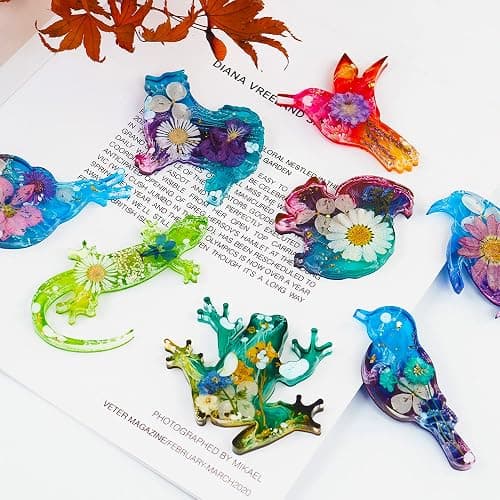 Pulcher Resin Molds, 16 Marine Terrestrial Amphibious Animals Keychain Making Silicone Mold for Epoxy Resin Casting Craft DIY Pendants Ornaments Decoration Gift thumbnail 6