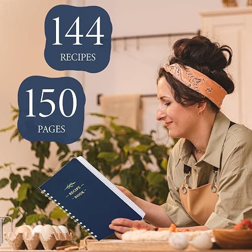Perfect Blank Recipe Book-Recipe Book to Write in Your Own Recipes,Hardcover Personal Blank Recipe Book, Recipe Notebook Hold 144 Exclusive Formula Recipes (deep sea) - deep sea thumbnail 7