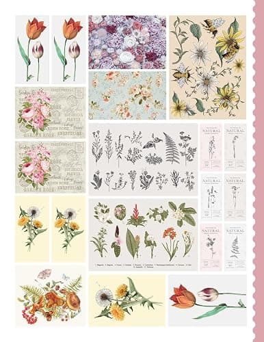Junk Journal Cutouts: Vintage Designs: From Botanicals to Travel, 350+ Timeless Images for Creative Journaling (My Junk Journal Supplies) thumbnail 2